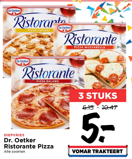 Dr Oetker   diepvriespizza folder aanbieding bij  Vomar - details