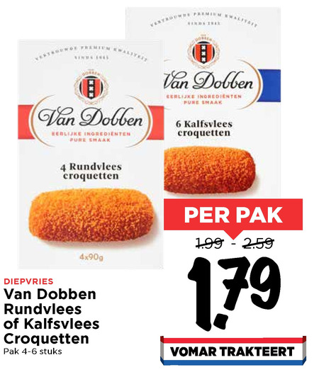 Van Dobben   kroket folder aanbieding bij  Vomar - details