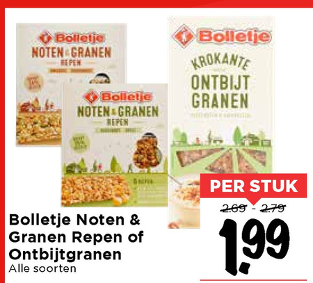 Bolletje   mueslireep folder aanbieding bij  Vomar - details