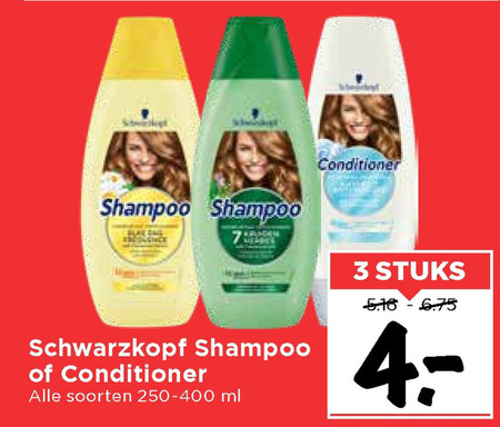 Schwarzkopf   shampoo, conditioner folder aanbieding bij  Vomar - details