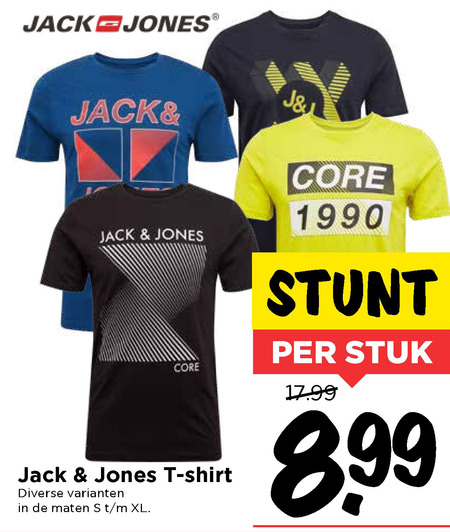 Jack and Jones   heren t-shirt folder aanbieding bij  Vomar - details