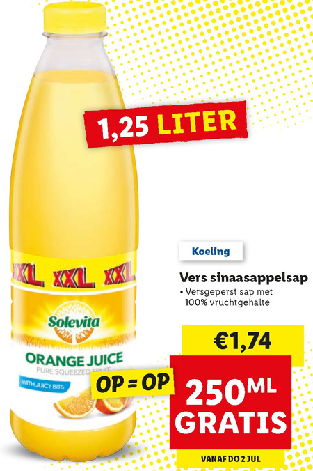 solevita   fruitdrank, vruchtensap folder aanbieding bij  Lidl - details