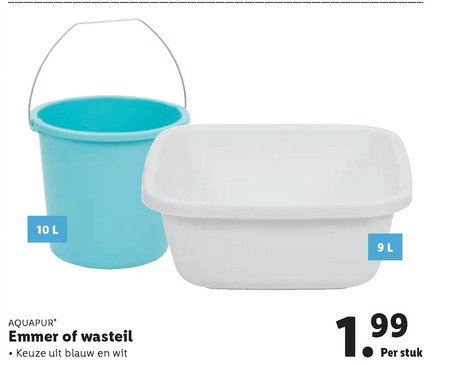 AquaPur   heupwasmand, emmer folder aanbieding bij  Lidl - details