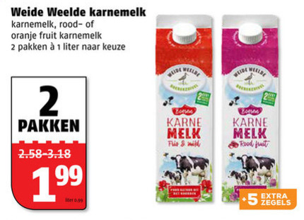 Weide Weelde   karnemelk folder aanbieding bij  Poiesz - details