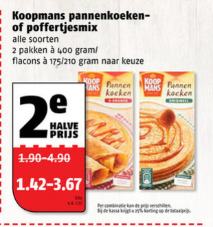 Koopmans   pannenkoekenmix, poffertjesmix folder aanbieding bij  Poiesz - details