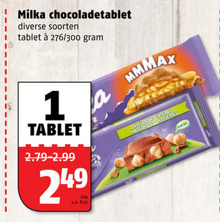 Milka   chocolade folder aanbieding bij  Poiesz - details