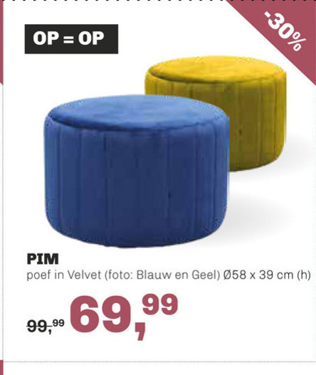 tunnel oogopslag anders poef folder aanbieding bij Trendhopper - details