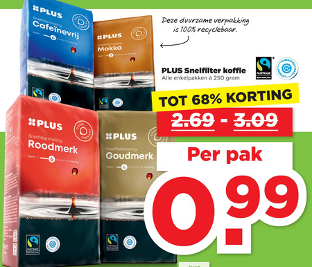 Plus Huismerk   koffie folder aanbieding bij  Plus - details