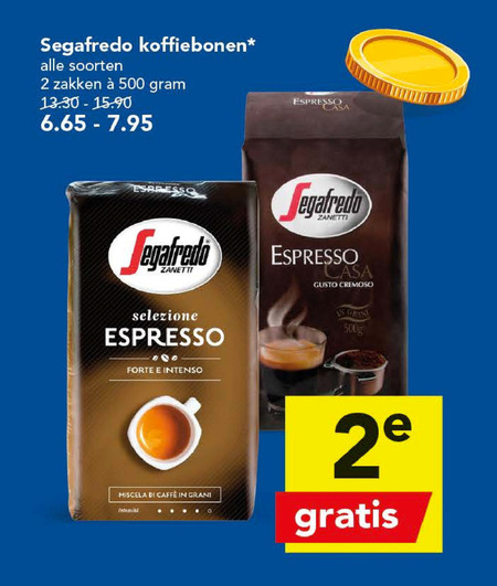 Segafredo   koffiebonen folder aanbieding bij  Deen - details