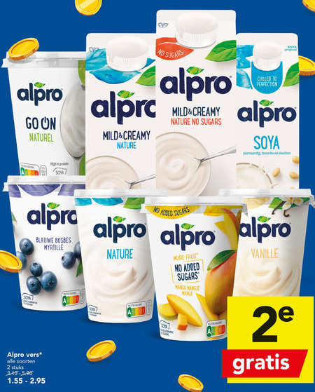 Alpro   soja melk, soja yoghurt folder aanbieding bij  Deen - details