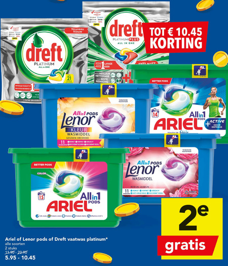 Lenor   wasmiddel, vaatwasmiddel folder aanbieding bij  Deen - details