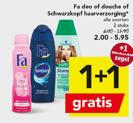 Schwarzkopf   shampoo, deodorant folder aanbieding bij  Deen - details