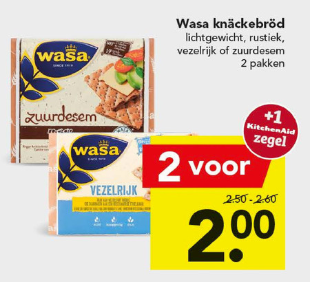 Wasa   knackebrod folder aanbieding bij  Deen - details