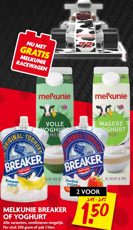 Melkunie   yoghurt, drinkyoghurt folder aanbieding bij  Dekamarkt - details