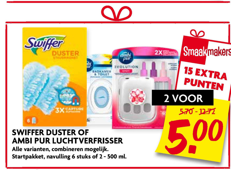 Swiffer   duster, luchtverfrisser folder aanbieding bij  Dekamarkt - details