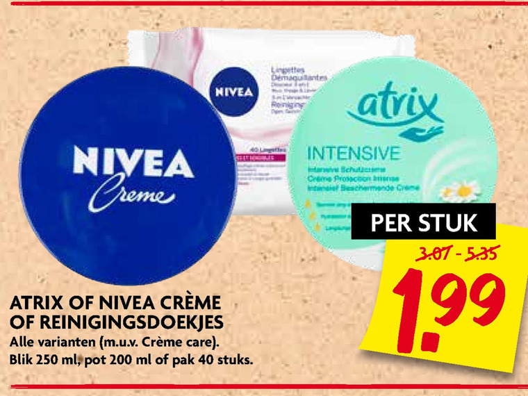 Nivea   handcreme, reinigingsdoekje folder aanbieding bij  Dekamarkt - details