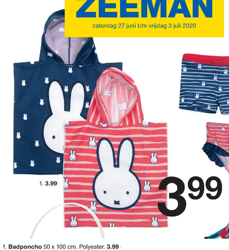 Schat Voorwaarde Haringen badponcho folder aanbieding bij Zeeman - details