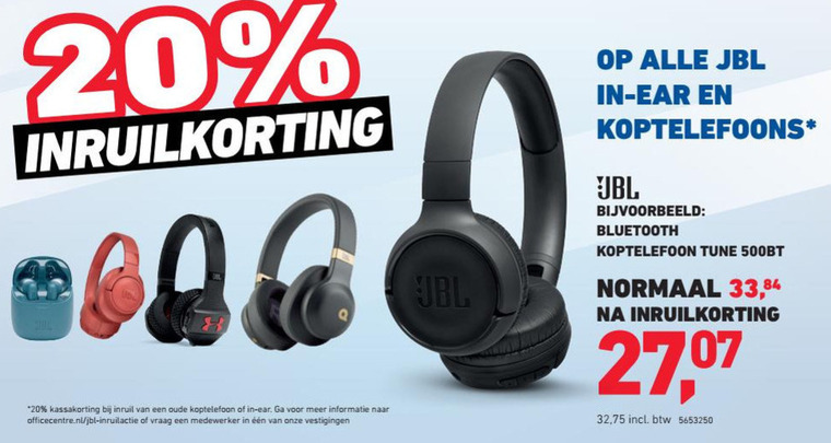 JBL   koptelefoon folder aanbieding bij  Office Centre - details