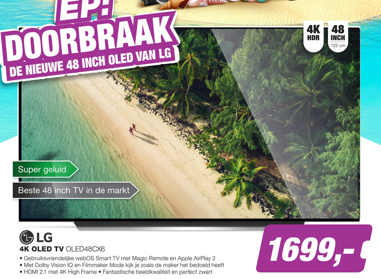 LG   oled televisie, 4k ultrahd televisies folder aanbieding bij  EP Electronic Partner - details