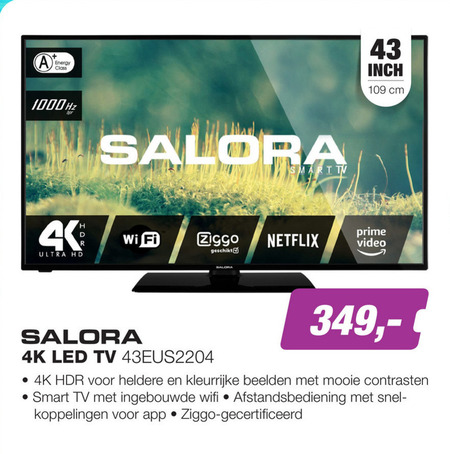 Salora   4k ultrahd televisies folder aanbieding bij  EP Electronic Partner - details