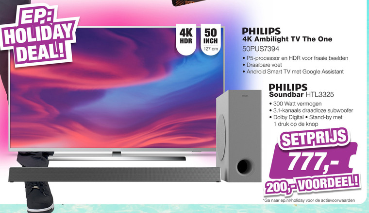 Philips   4k ultrahd televisies folder aanbieding bij  EP Electronic Partner - details