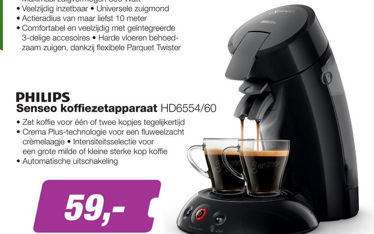 Philips   koffiezetapparaat, koffiepadmachine folder aanbieding bij  EP Electronic Partner - details