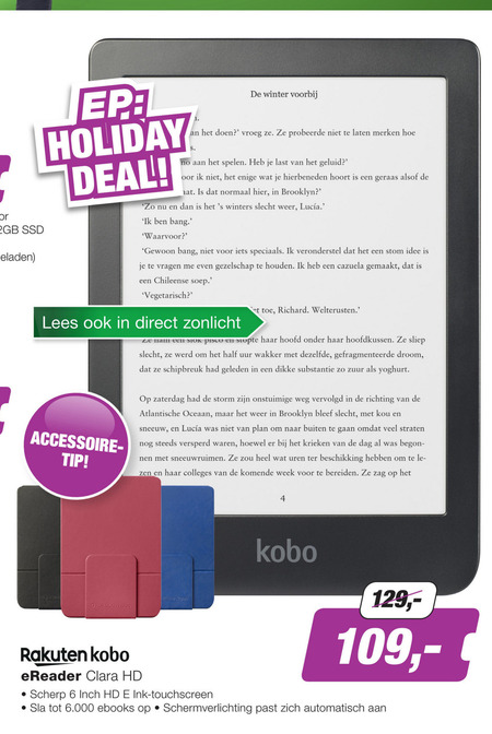 kobo   ebook reader folder aanbieding bij  EP Electronic Partner - details