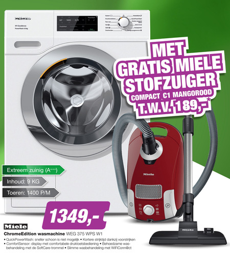 Miele   wasmachine folder aanbieding bij  EP Electronic Partner - details