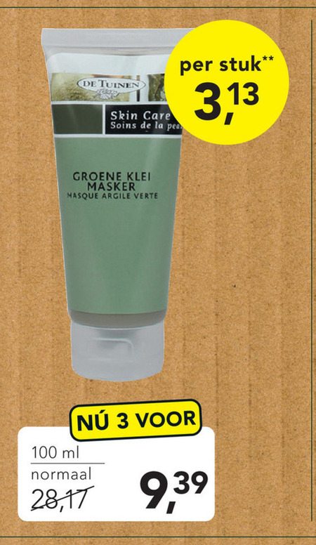 De Tuinen Huismerk   gezichtsmasker folder aanbieding bij  Holland & Barrett - details