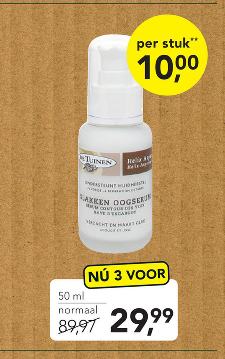 De Tuinen Huismerk   oogserum, slakkenslijmgel folder aanbieding bij  Holland & Barrett - details