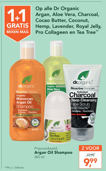 Dr Organic   shampoo folder aanbieding bij  Holland & Barrett - details