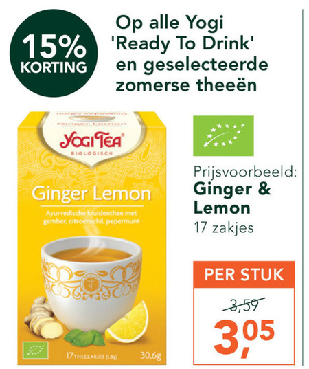 Yogi Tea   thee folder aanbieding bij  Holland & Barrett - details