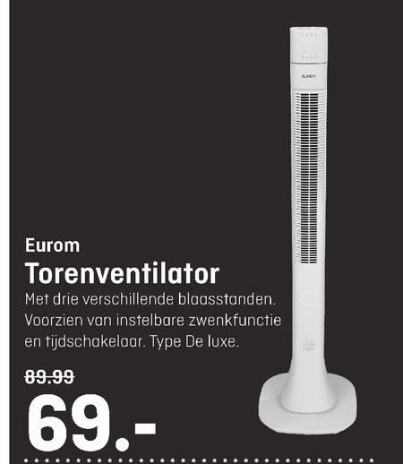Eurom   ventilator folder aanbieding bij  Multimate - details