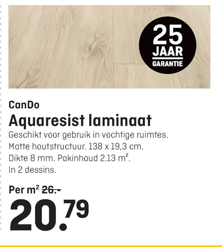 Cando   laminaat folder aanbieding bij  Hubo - details