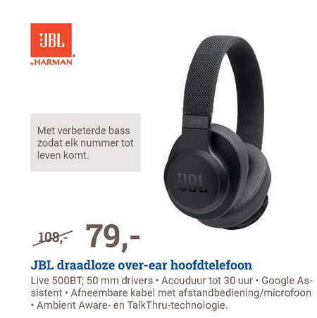 JBL   koptelefoon folder aanbieding bij  BCC - details