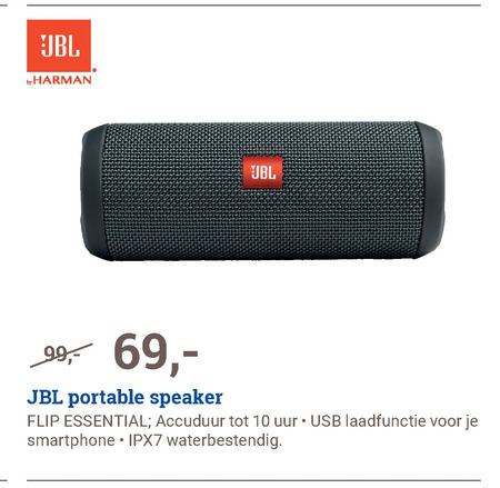 JBL   portable speakerset folder aanbieding bij  BCC - details