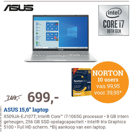 Asus   notebook folder aanbieding bij  BCC - details