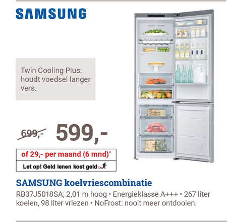 Samsung   koelvriescombinatie folder aanbieding bij  BCC - details