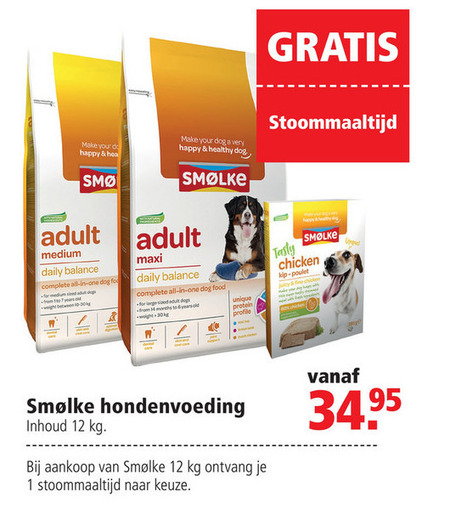 Smolke   hondenvoer folder aanbieding bij  Welkoop - details