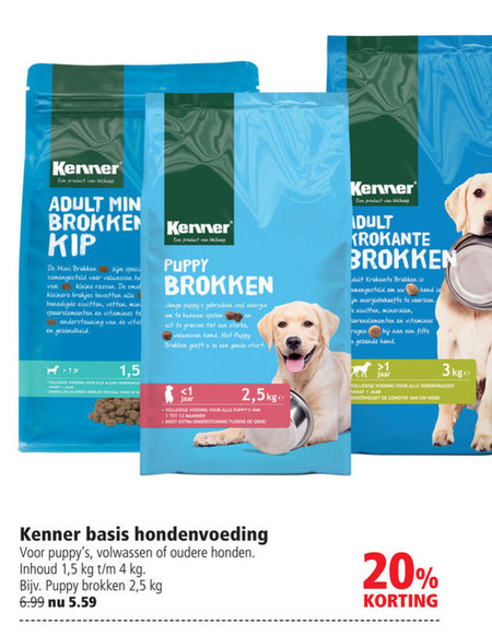 renderen tack Knop Kenner hondenvoer folder aanbieding bij Welkoop - details