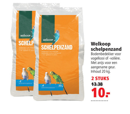 Welkoop Huismerk   schelpenzand folder aanbieding bij  Welkoop - details