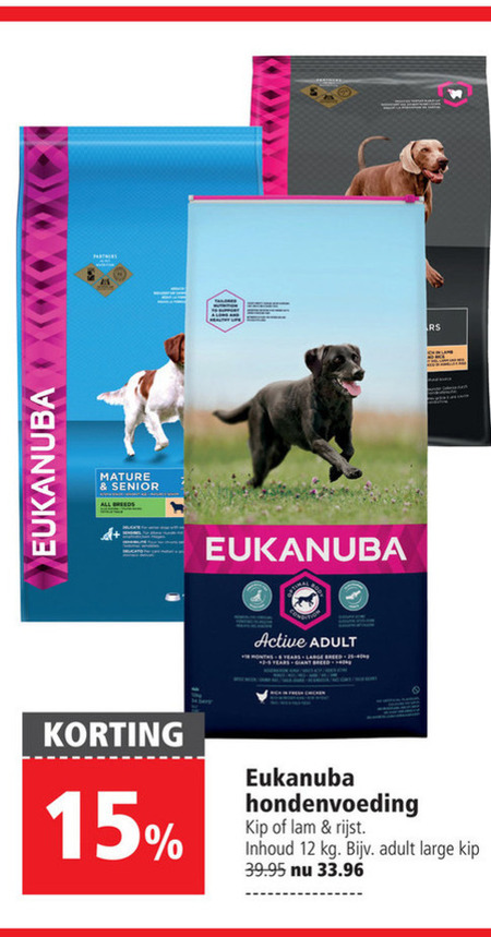 Eukanuba   hondenvoer folder aanbieding bij  Welkoop - details