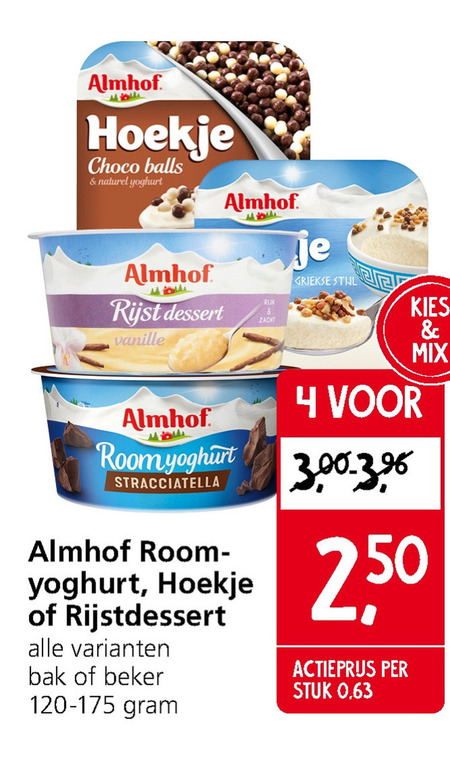 Almhof   vruchtenyoghurt, toetje folder aanbieding bij  Jan Linders - details