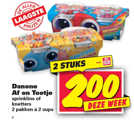 Danone   kindertoetjes folder aanbieding bij  Nettorama - details