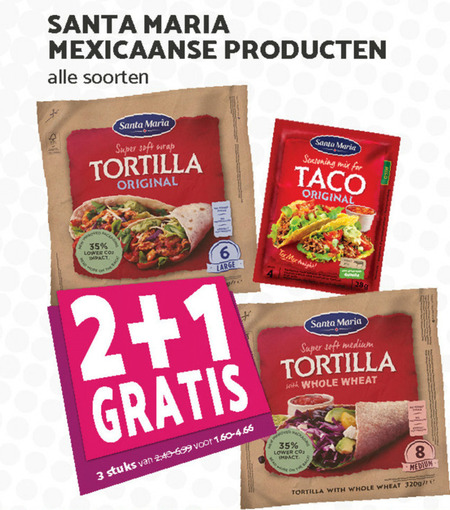 Santa Maria   maaltijdmix, taco folder aanbieding bij  Boons Markt - details