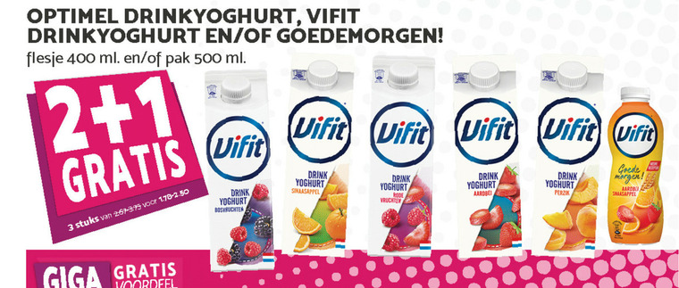 Vifit   drinkyoghurt folder aanbieding bij  Boons Markt - details