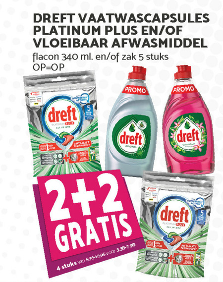 Dreft   vaatwasmiddel, afwasmiddel folder aanbieding bij  Boons Markt - details