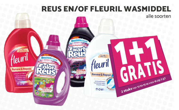 Fleuril   wasmiddel folder aanbieding bij  Boons Markt - details