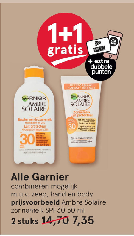 Ambre Solaire   aftersun, zonnebrandolie folder aanbieding bij  Etos - details