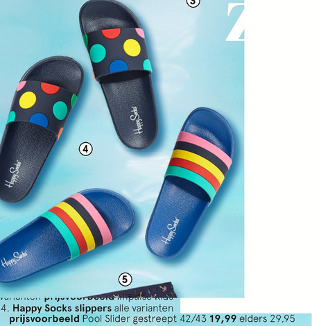 Happy Socks   damesbadslippers folder aanbieding bij  Etos - details